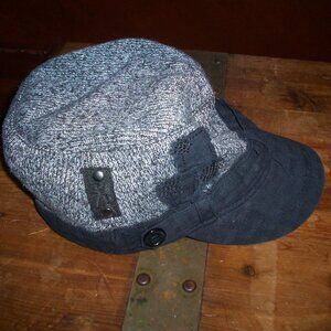 Sonoma Lifestyle Relaxed Cadet Style Black & White Cap One Size Stretch Gathers